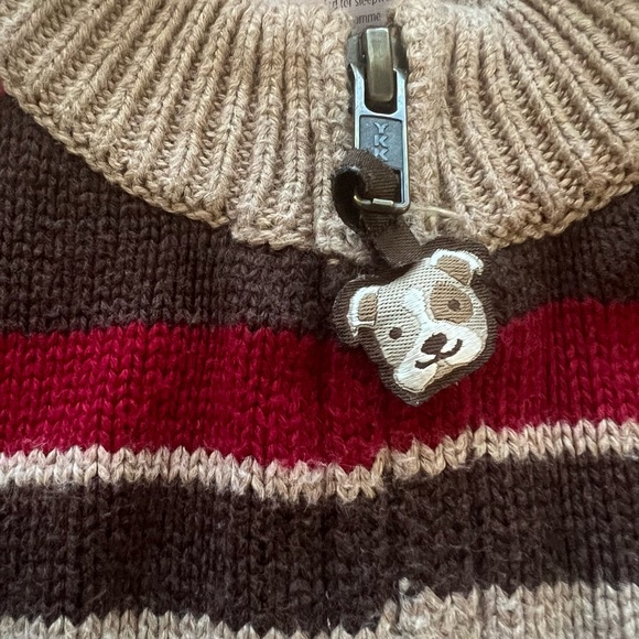 Gymboree Striped Knit Sweater Zip up Cardigan Size 12 - 18 M - Picture 5 of 9